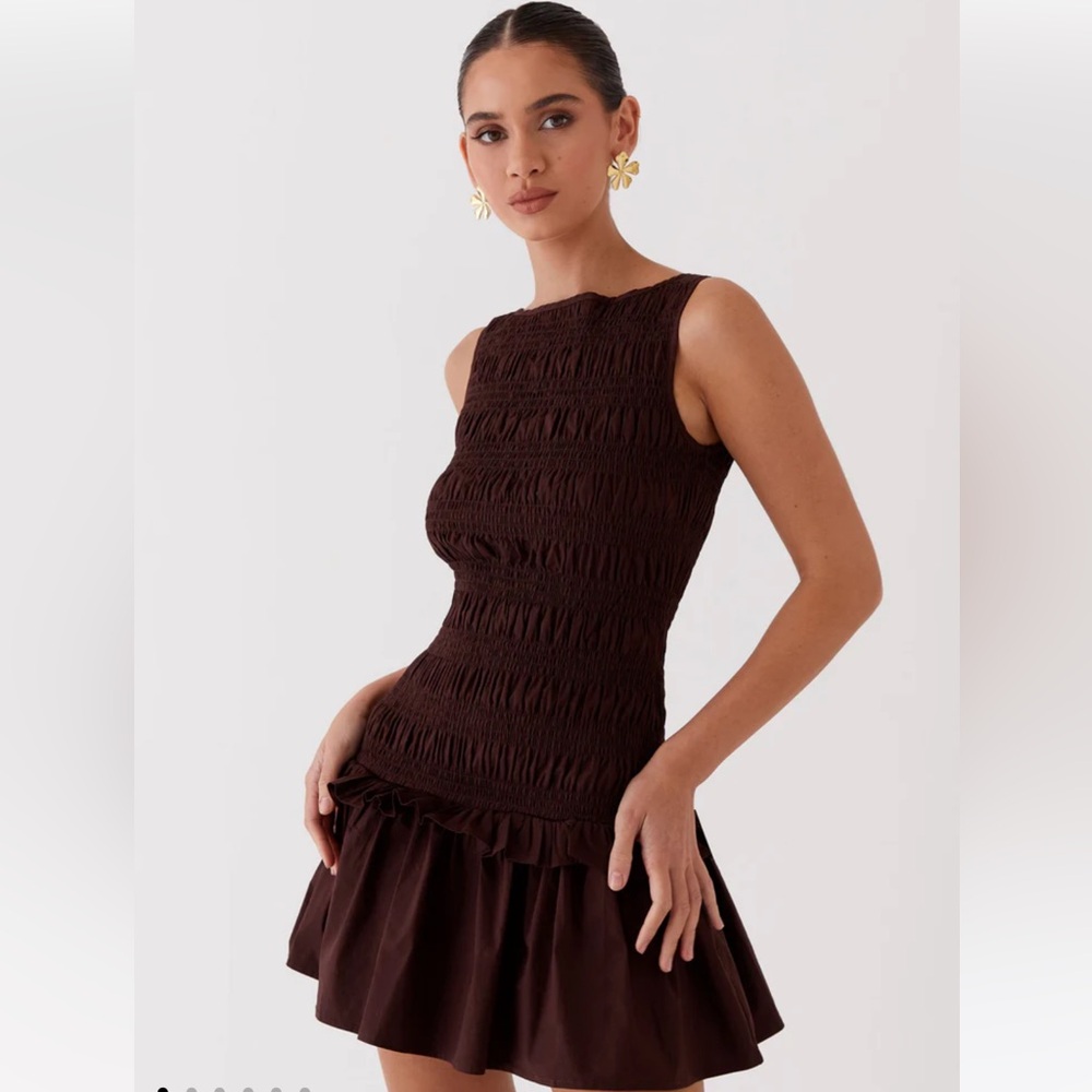 Peppermayo Exclusive - Garden Kisses Shirred Mini Dress
